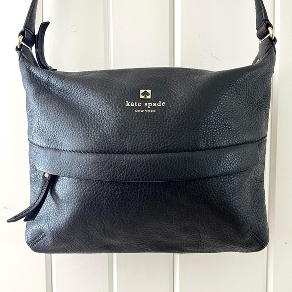 kate spade Handbags - Kate Spade Black Grant Park Starla Pebble Leather Crossbody Bag, OS